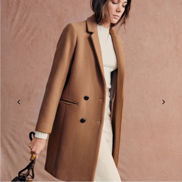 Sezane Jackets & Blazers - Sezane Johnson Coat in Camel color, Pea Coat, US size 4 (FR 36)